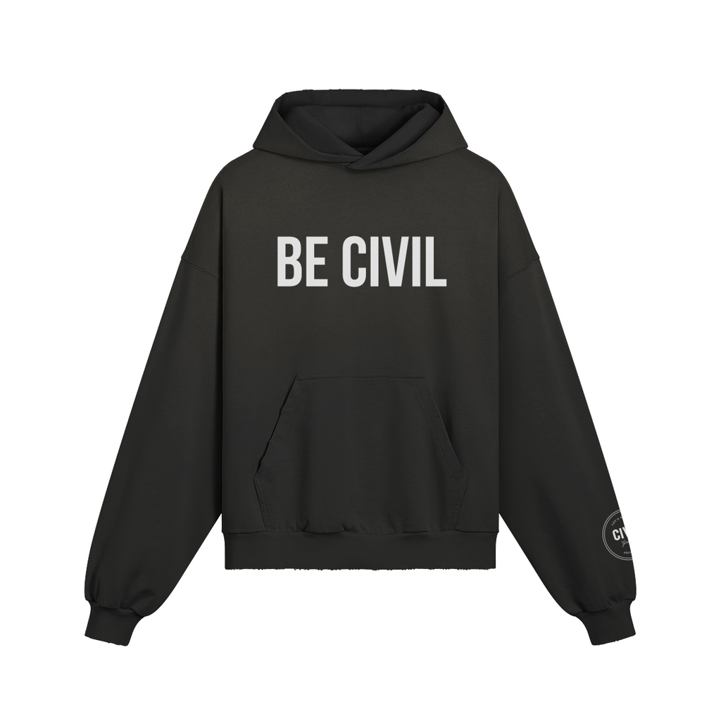 BE CIVIL Black Hoodie